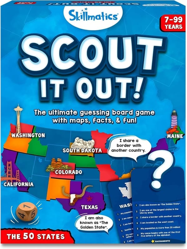 Educational Trivia Game: Skillmatics Scout It Out - 50 States