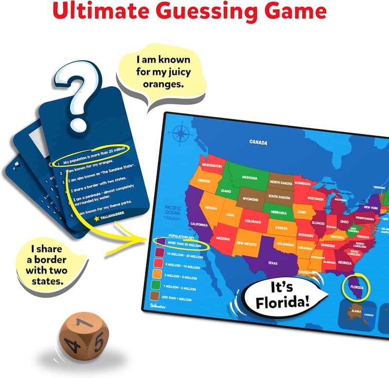 Educational Trivia Game: Skillmatics Scout It Out - 50 States
