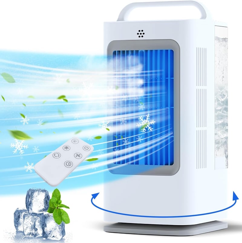 Portable Air Conditioner with Remote, 3 Speeds & Timer