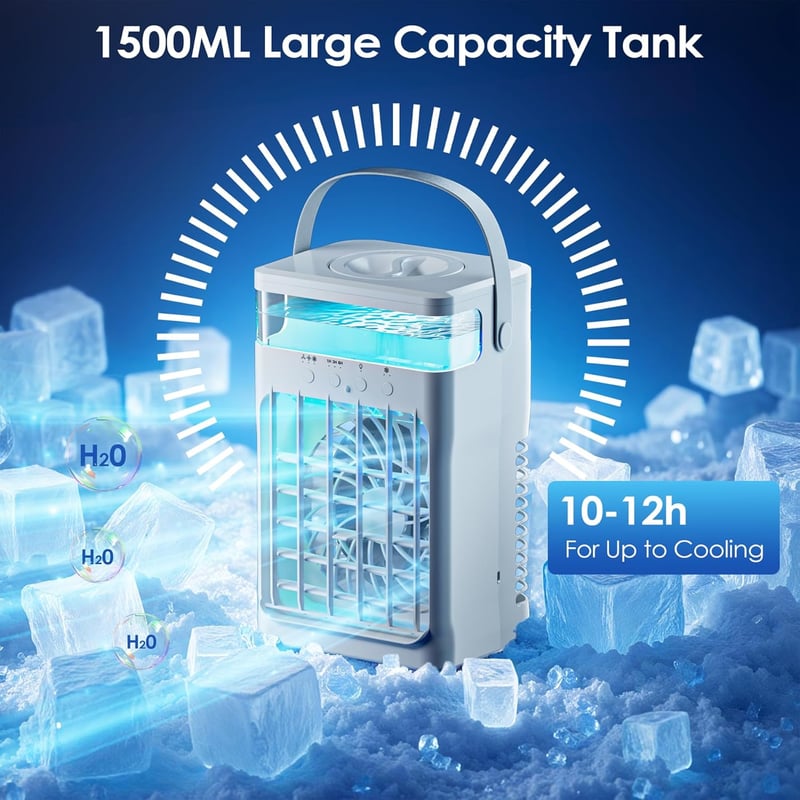4-in-1 Portable Air Conditioner & Humidifier with Remote