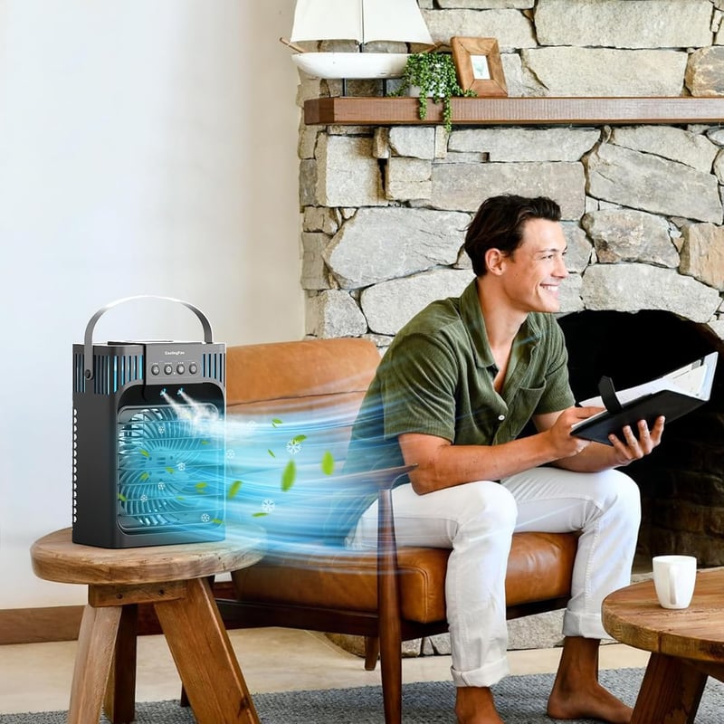 LEAEYFE Portable Air Conditioner with 1200ml Water Tank
