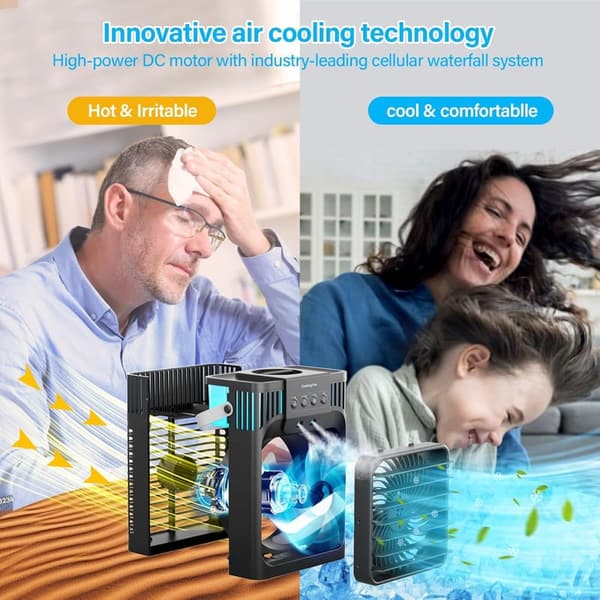 LEAEYFE Portable Air Conditioner with 1200ml Water Tank