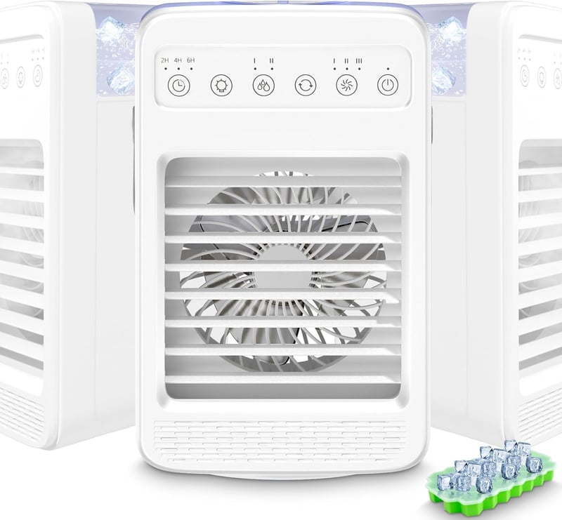 4-in-1 Portable Evaporative Air Cooler with Oscillation