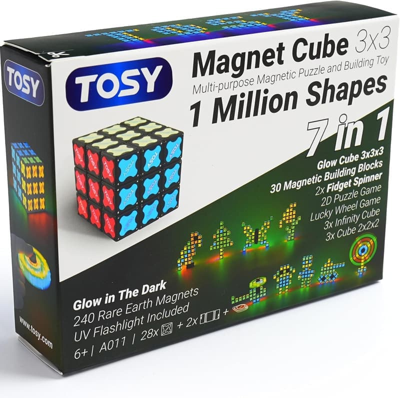 Magnet Cube 3x3 Puzzle with 240 Magnets and 7-in-1 Features