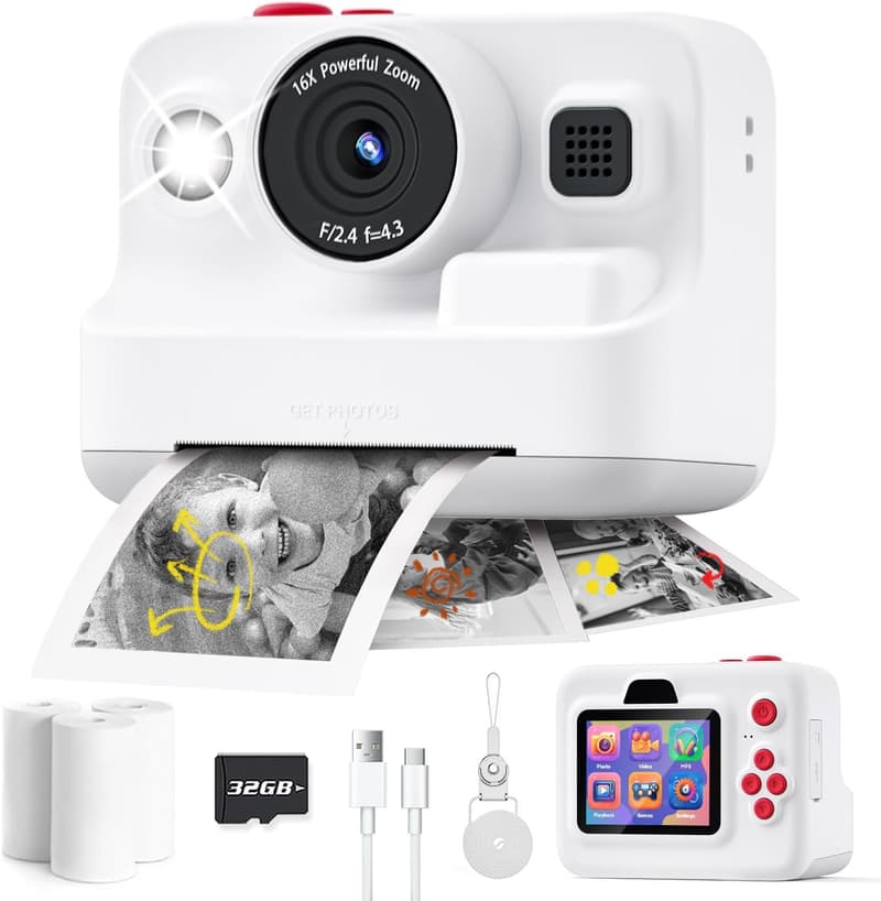 Kids Instant Print Camera with 2.4