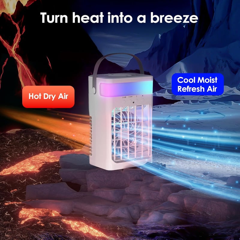 Portable Air Conditioner with 1500ML Tank & 3 Wind Speeds