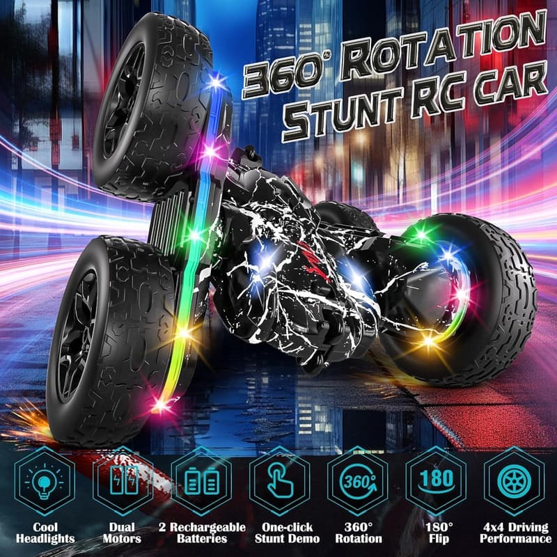 Remote Control RC Truck with 360° Rotation - Birthday Gift for Kids