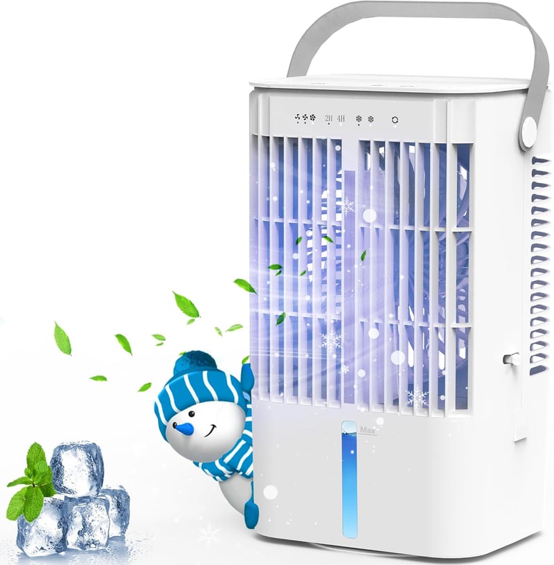 Portable Air Conditioner - Mini Evaporative Cooler with Timer