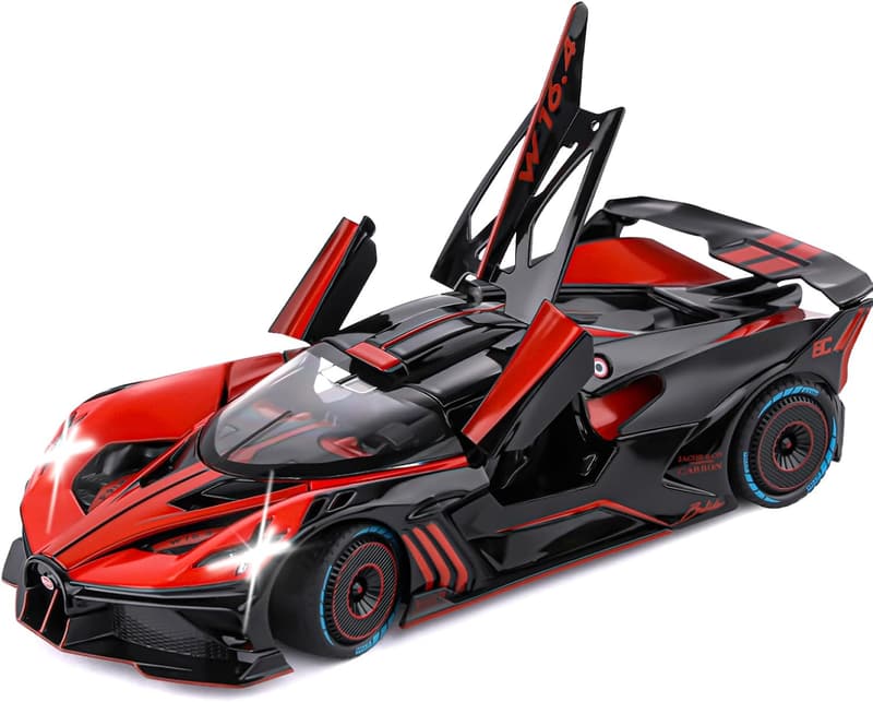 Bugatti Bolide Alloy Diecast Toy Car with Lights & Music for Kids