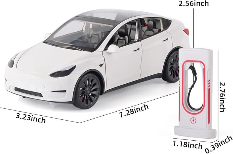 Pull Back Toy Car - 1/24 Zinc Alloy Model with Lights & Music
