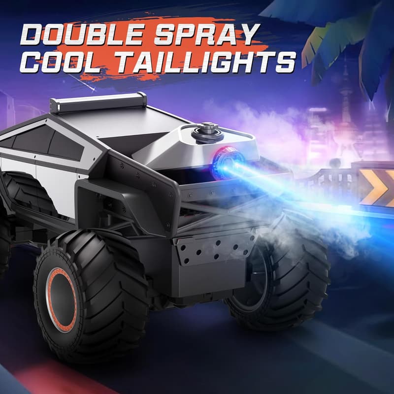 Remote Control Cybertruck Toy with Lights for Kids 6+