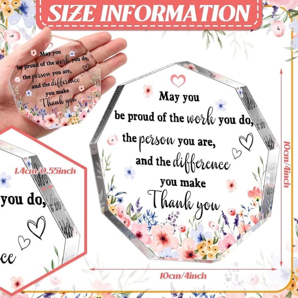 Graduation Farewell Desk Decor Gifts for Women with Inspirational Quotes