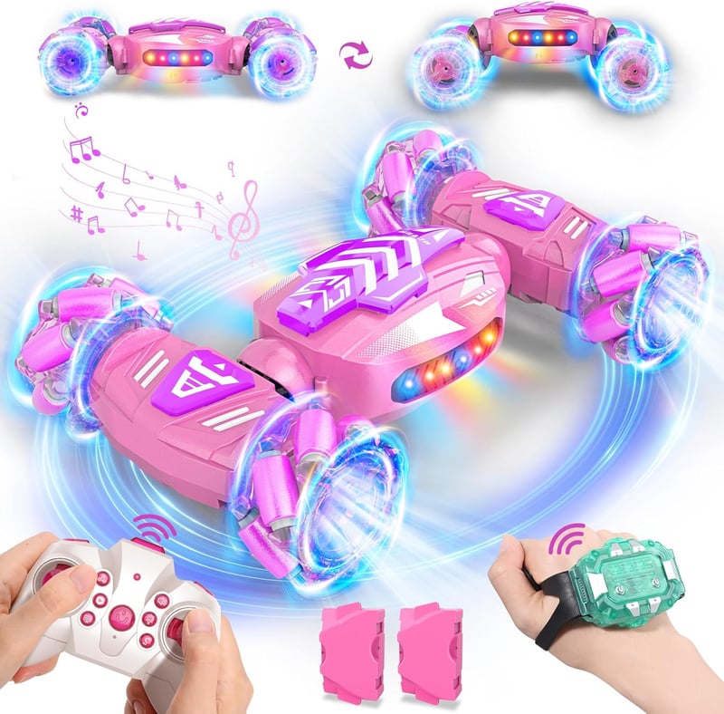 Gesture-Controlled 4WD Stunt Car with Lights & Music