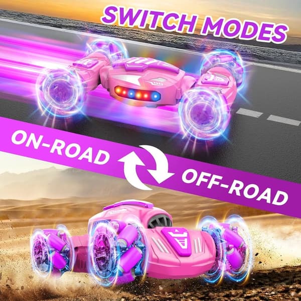 Gesture-Controlled 4WD Stunt Car with Lights & Music