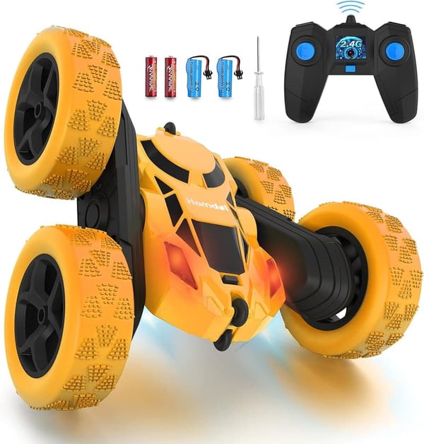 Remote Control Car 4WD Stunt Racer with LED Headlights