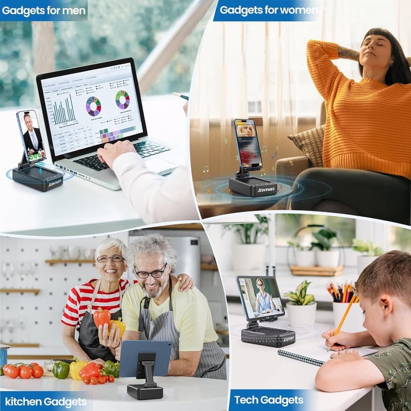 Bluetooth Speaker and Phone Stand with Anti-Slip Base