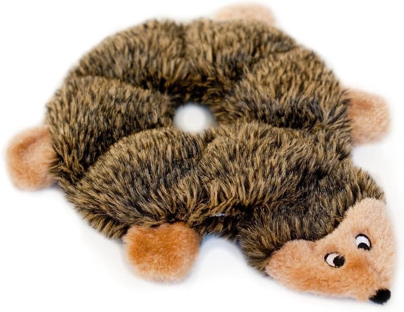 Hedgehog Unstuffed Plush Dog Toy - Squeaky for All Sizes