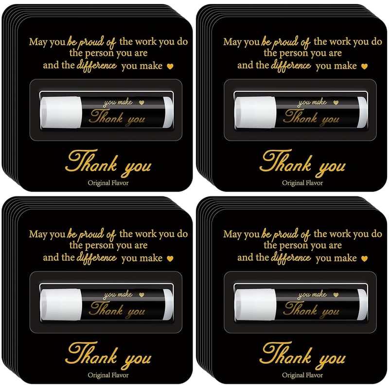 Teacher Appreciation Lip Balm Gift Set - 30 Pack for Staff & Volunteers