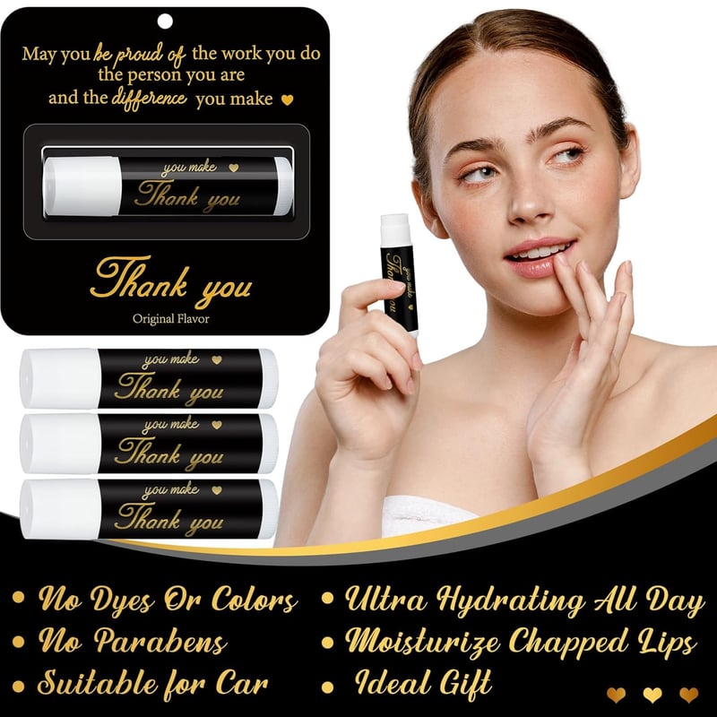 Teacher Appreciation Lip Balm Gift Set - 30 Pack for Staff & Volunteers