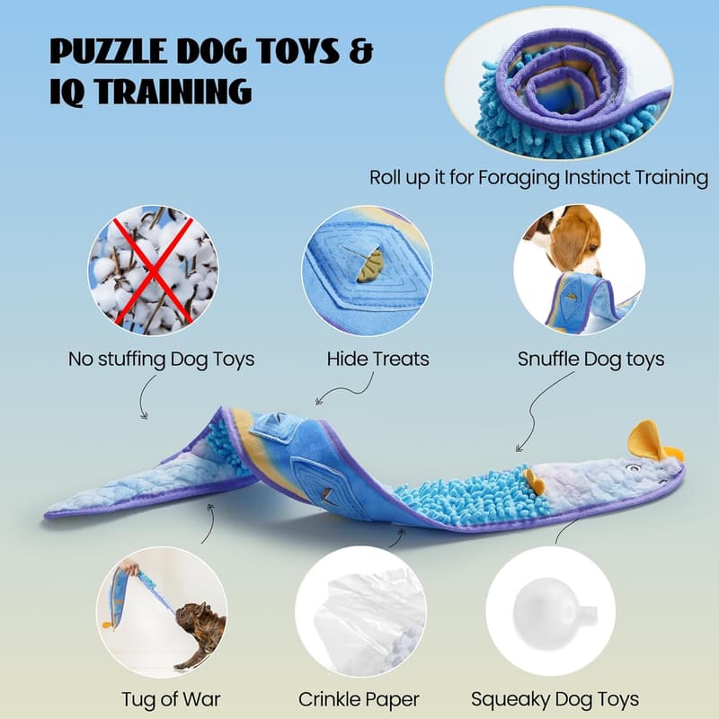 Durable Crinkle Dog Squeaky Toy for Small to Large Dogs
