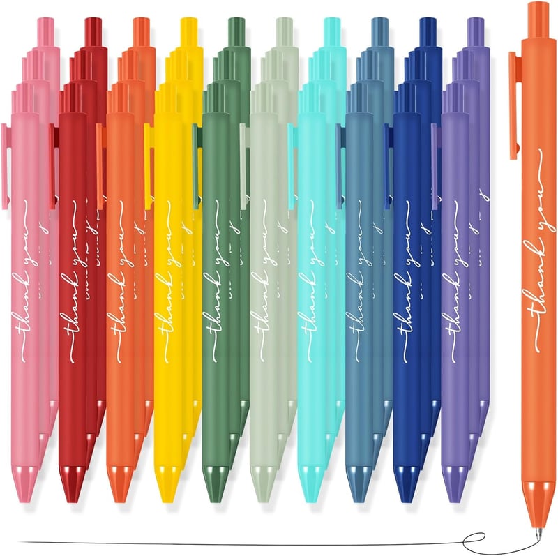 Multicolor Thank You Pens - 30 Pack for Employee Appreciation