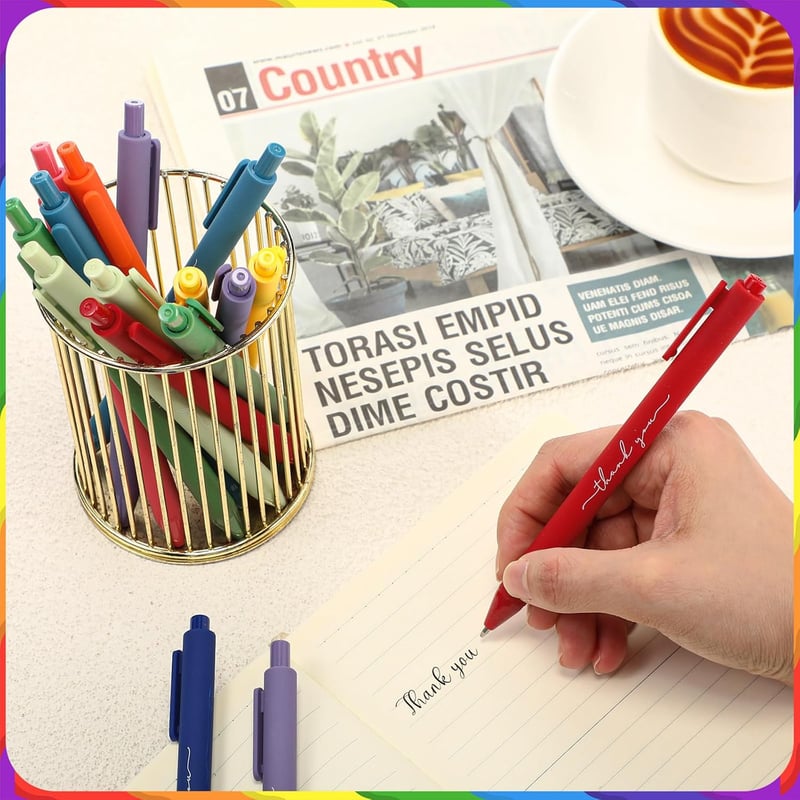 Multicolor Thank You Pens - 30 Pack for Employee Appreciation