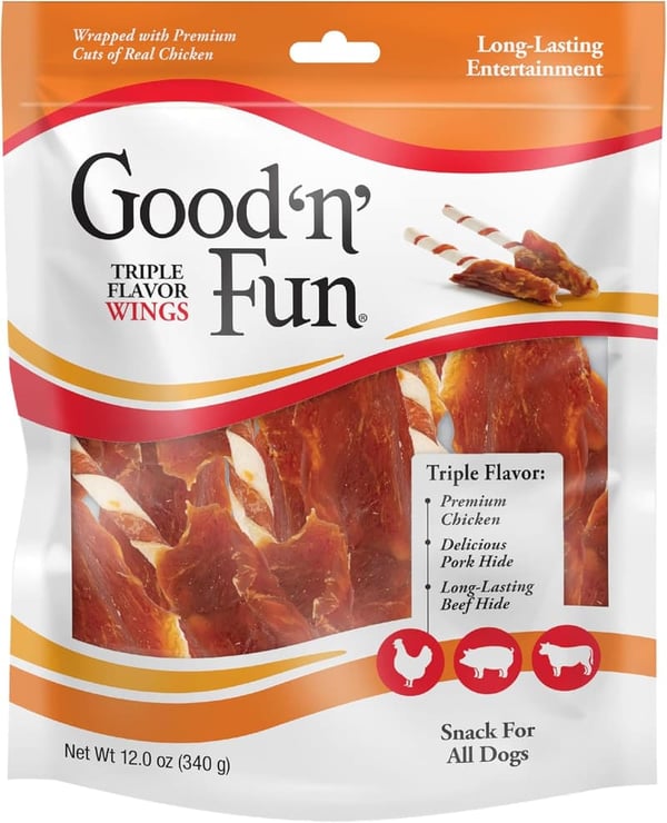 Triple Flavor Chews for Dogs - Chicken, Pork & Beef, 12 oz