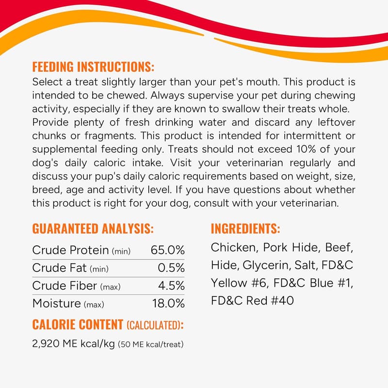 Triple Flavor Chews for Dogs - Chicken, Pork & Beef, 12 oz