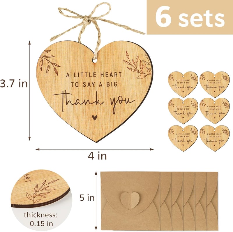 Thank You Ornaments Set for Women - 6pcs Appreciation Gifts