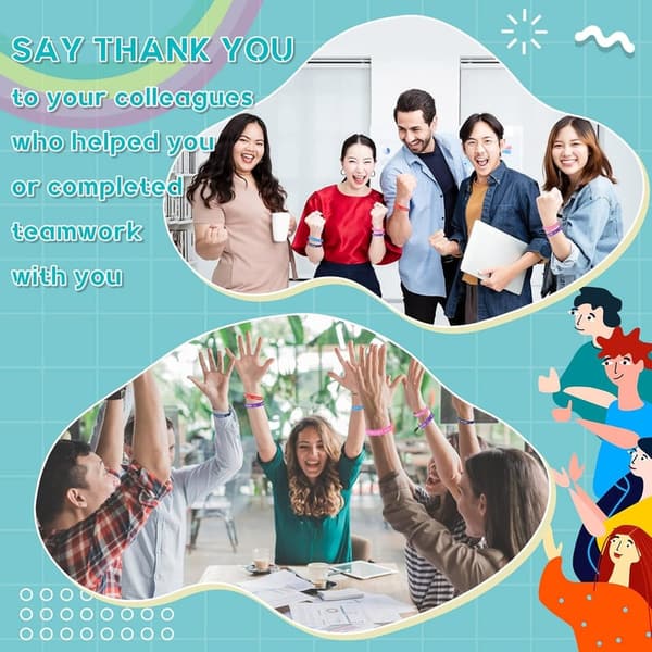 Employee Appreciation Silicone Bracelets - 50 Pcs Inspirational Gift