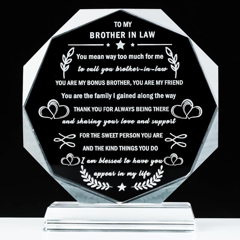 Unique Crystal Keepsake for Brother-in-Law's Birthday