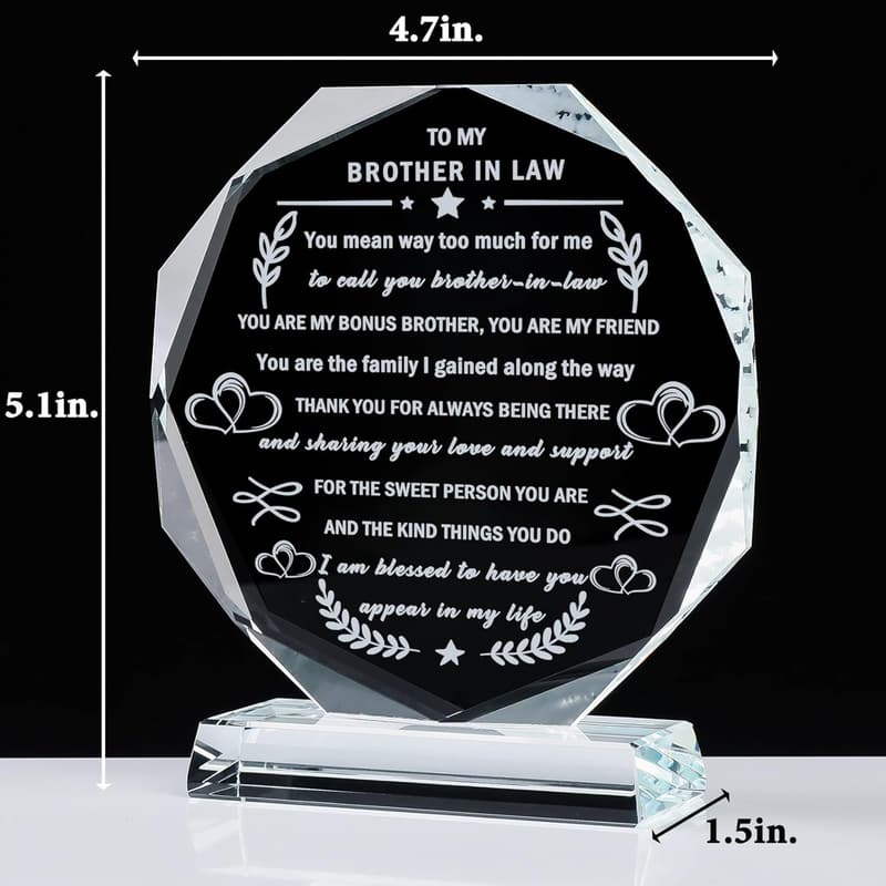 Unique Crystal Keepsake for Brother-in-Law's Birthday
