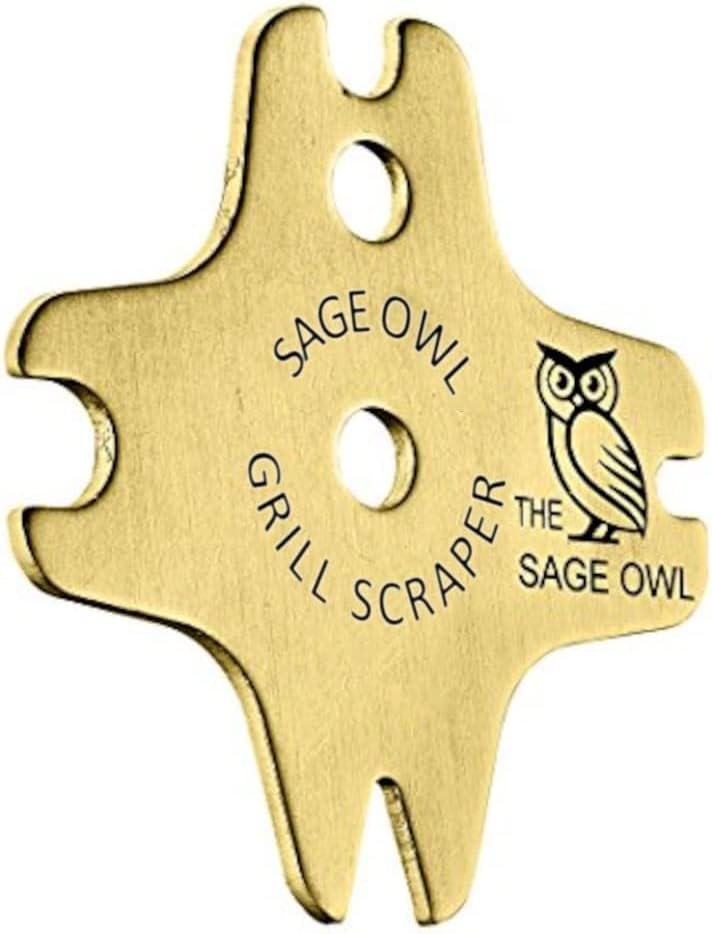 BBQ Grill Scraper – Bristle-Free Brass Cleaner for Dad