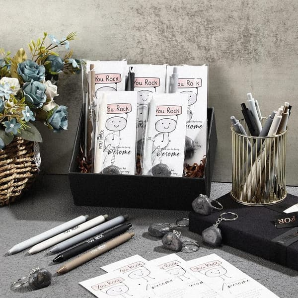 Motivational Graduation Gift Set: You Rock Pens, Keychains, Cards