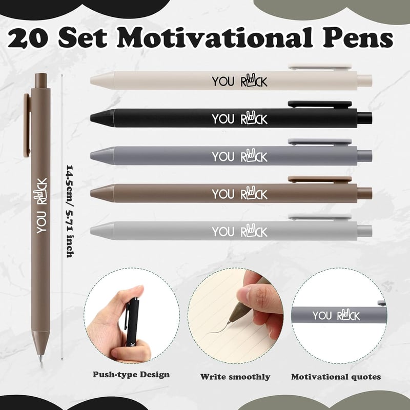 Motivational Graduation Gift Set: You Rock Pens, Keychains, Cards