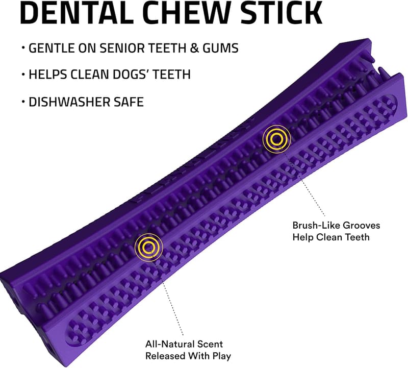Senior Dog Chew Toy | All-Natural Pork Scented | Non-Toxic