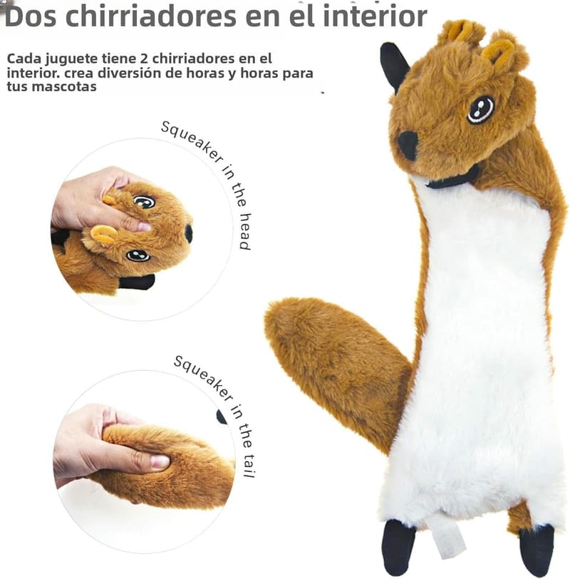 Dog Chew Toys Set - 5 Pack Plush Squeaky Crinkle Toys