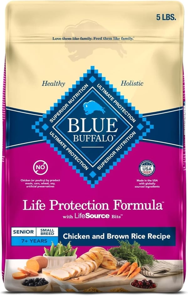 Senior Small Breed Dog Food - Chicken & Brown Rice, 5 lbs