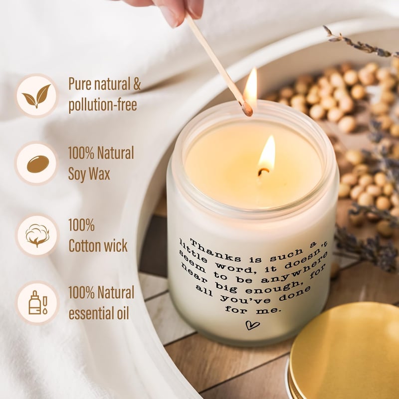 Appreciation Funny Gratitude Candle for Men and Women