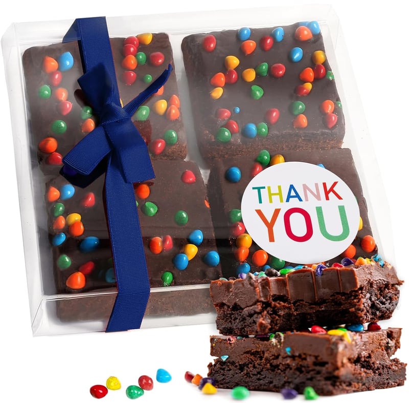 Appreciation Gift Basket with Nut-Free Chocolate Brownies