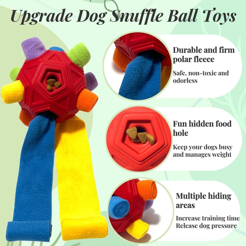 Interactive Snuffle Ball Toy for Dogs - Treat Dispenser Puzzle