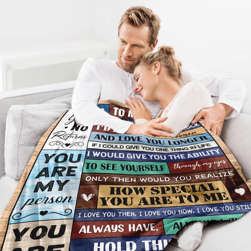 Birthday Blanket for Husband - 50