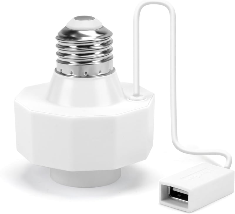 E26 USB Power Adapter for Outdoor Lights and Cameras