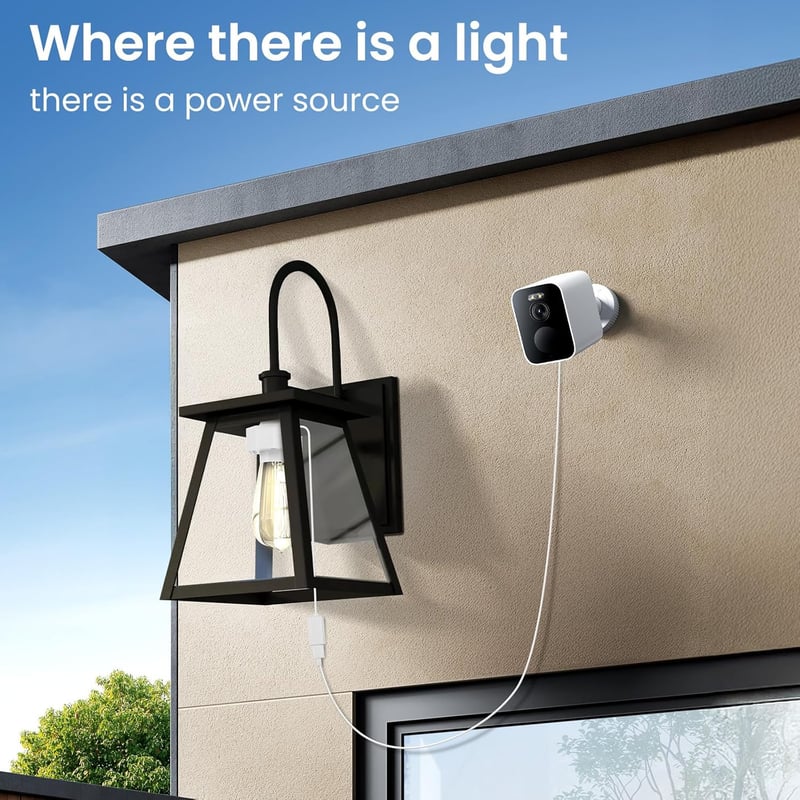 E26 USB Power Adapter for Outdoor Lights and Cameras