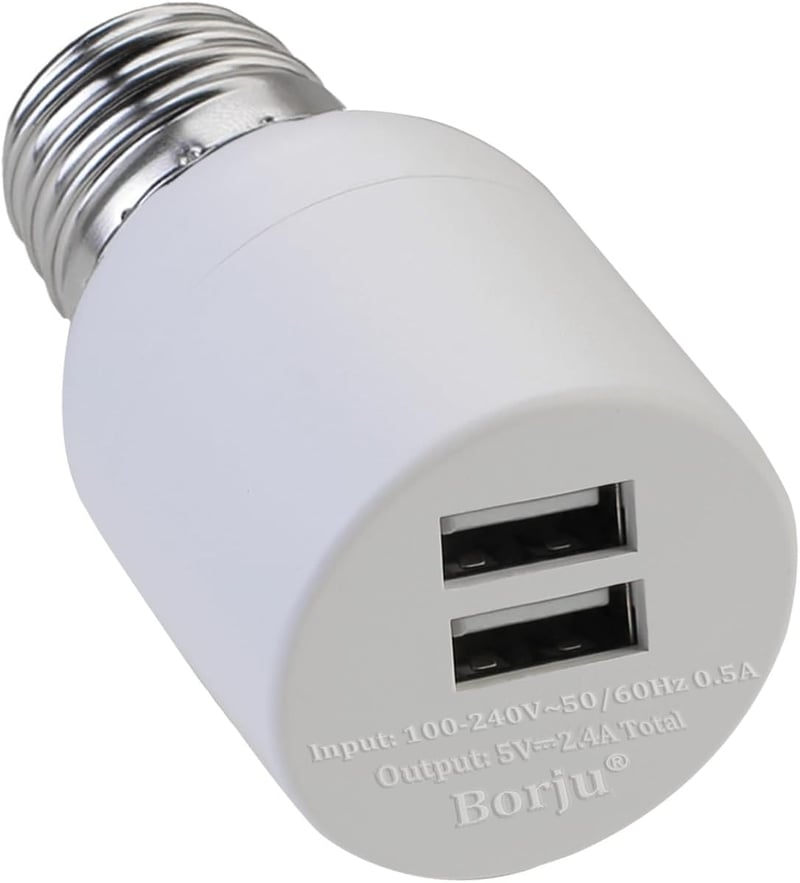 USB Dual Port Adapter for Decorative Lights & Security Devices