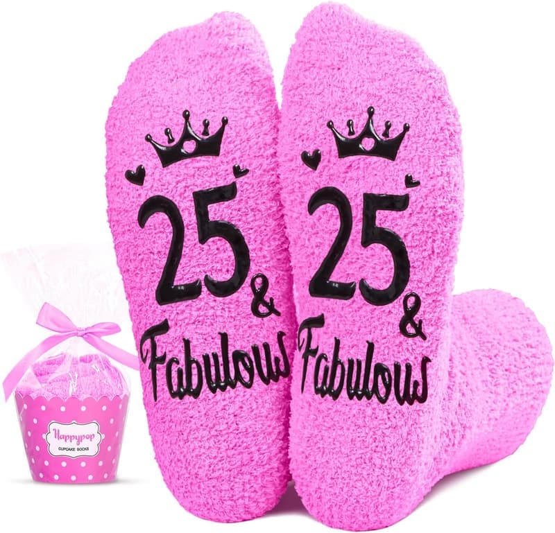 25th Birthday Gift Socks for Women and Men