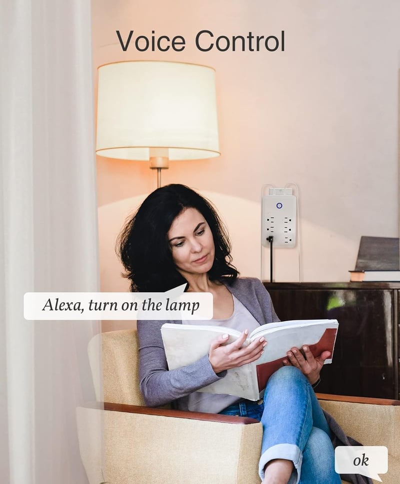 Smart Plug Outlet Extender with USB Charging, 3 Outlets, Works with Alexa