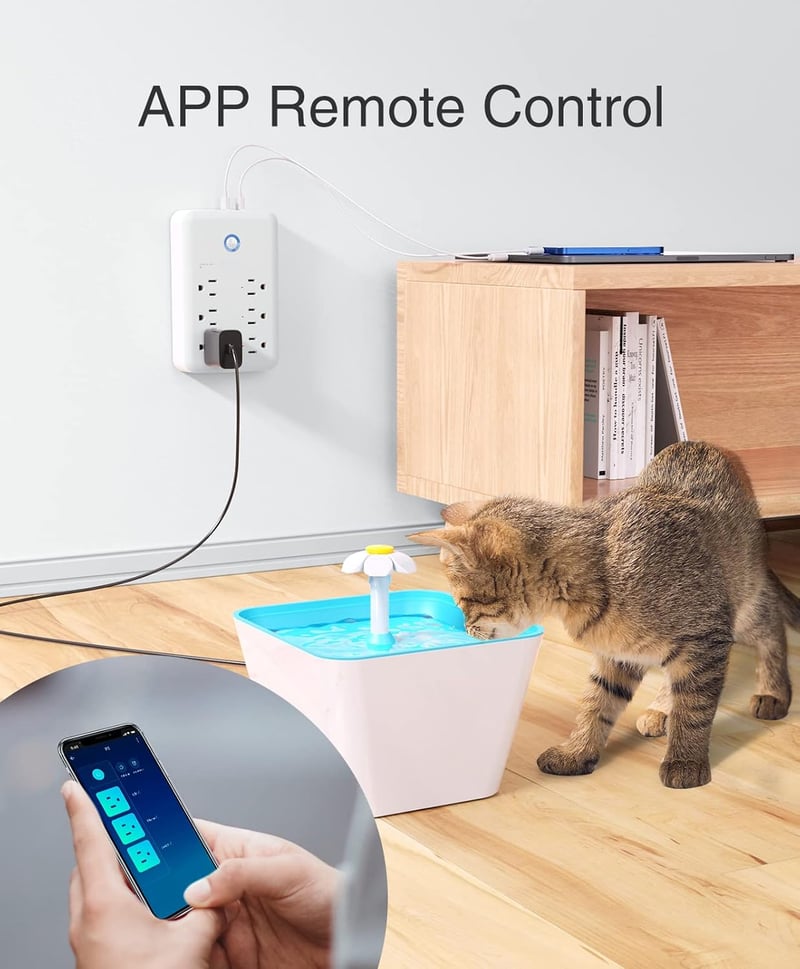Smart Plug Outlet Extender with USB Charging, 3 Outlets, Works with Alexa