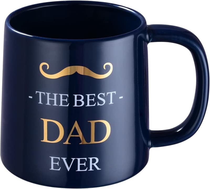 Deep Blue 16 oz Ceramic Coffee Mug - Unique Gift for Dad