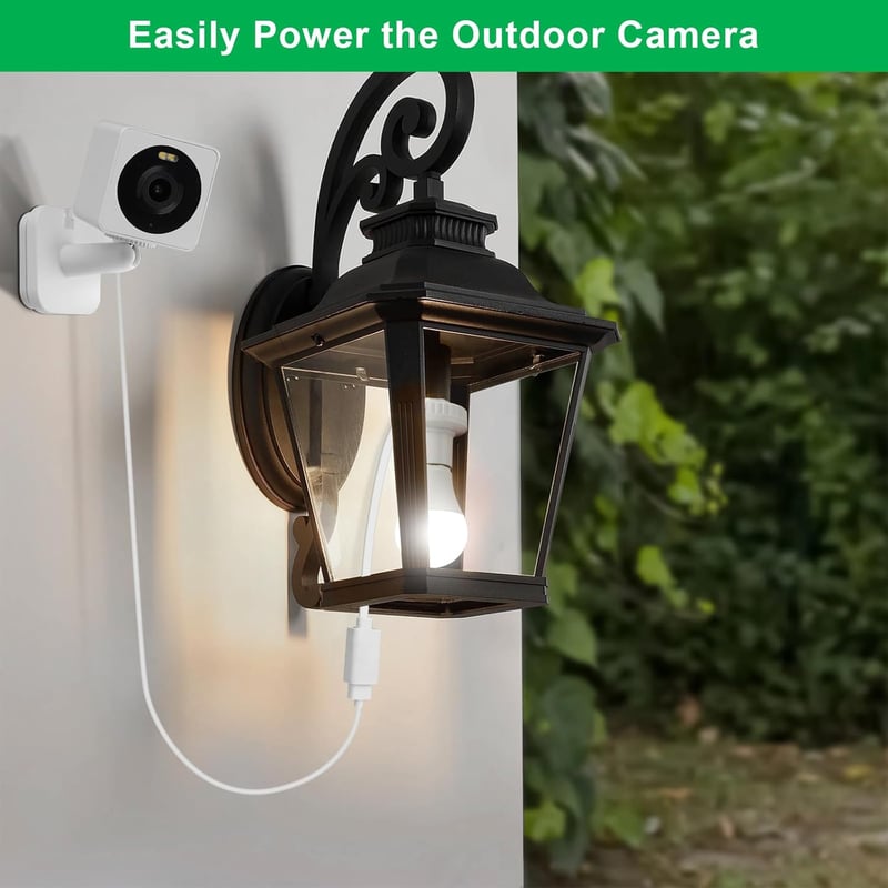 Wyze Cam E26 Socket USB Power Adapter for Security Cameras